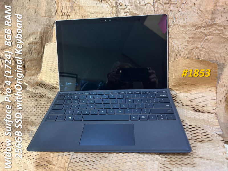 Window Surface Pro 4 (1724), 256GB with Keyboard, 8GB RAM Touch Screen #1853