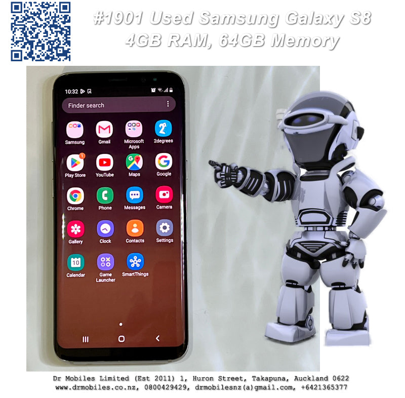 #1901 Used Samsung Galaxy S8 Phone, Takapuna, North Shore