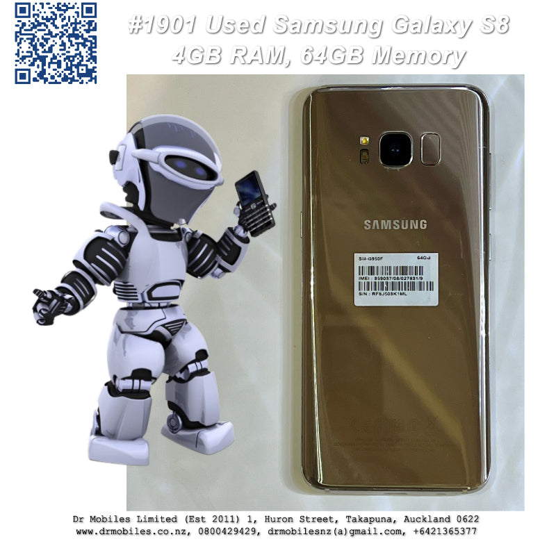 #1901 Used Samsung Galaxy S8 Phone, Takapuna, North Shore