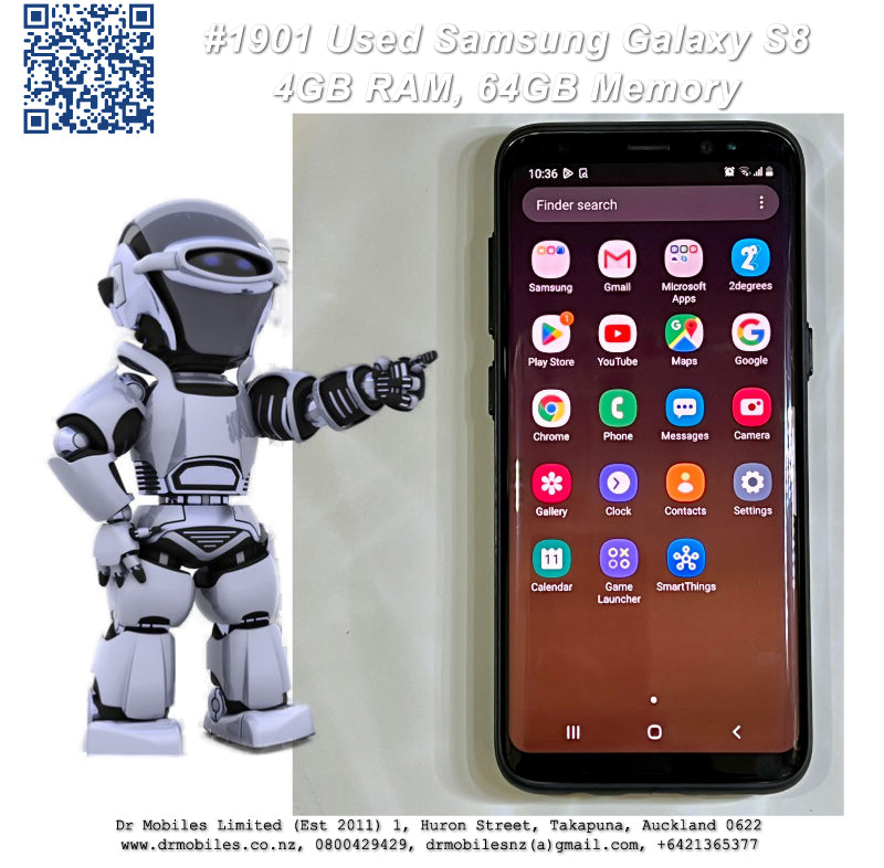 #1901 Used Samsung Galaxy S8 Phone, Takapuna, North Shore
