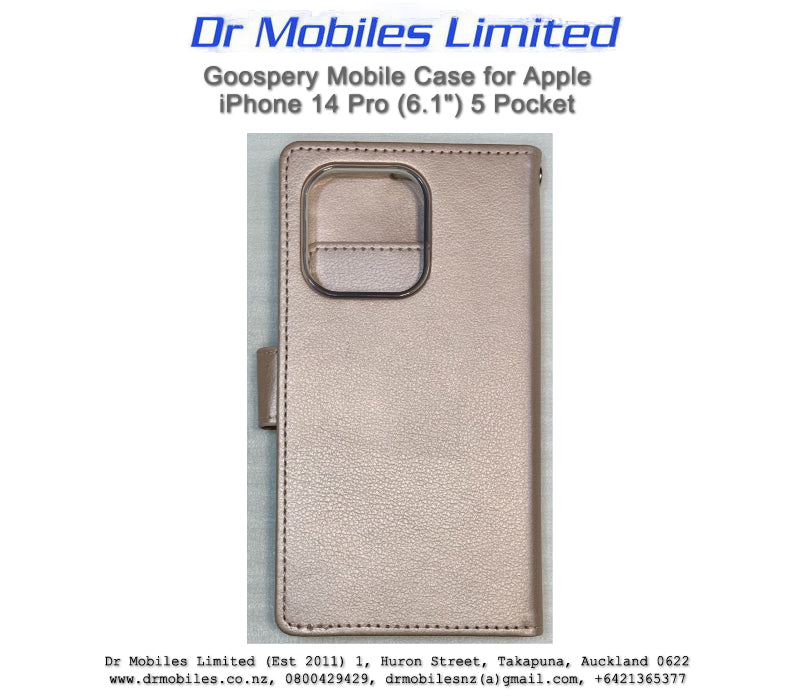 Mercury Goospery Case for Apple iPhone 14 Pro, 6.1" Flip Wallet, 5 Pockets
