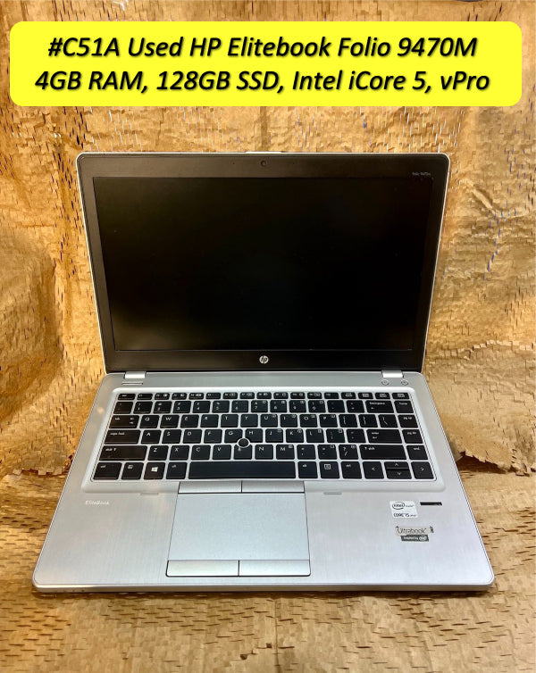 #C51A Used HP Elitebook Folio 9470M Intel iCore 5 Ultrabook