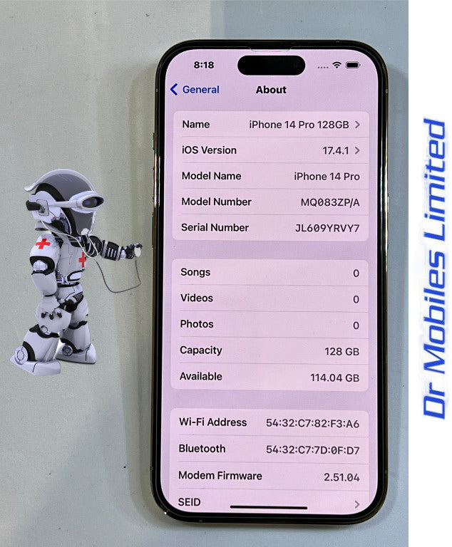 #2577 Refurbished Apple iPhone 14 Pro, 128GB, Gold