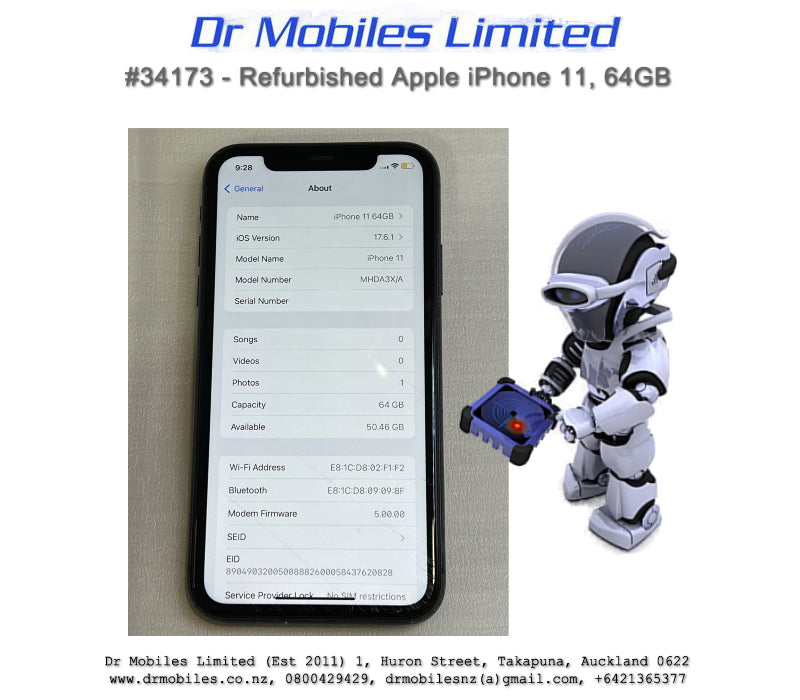 Refurbished Apple iPhone 11, 64GB Space Gray. Dr Mobiles Limited, Auckland