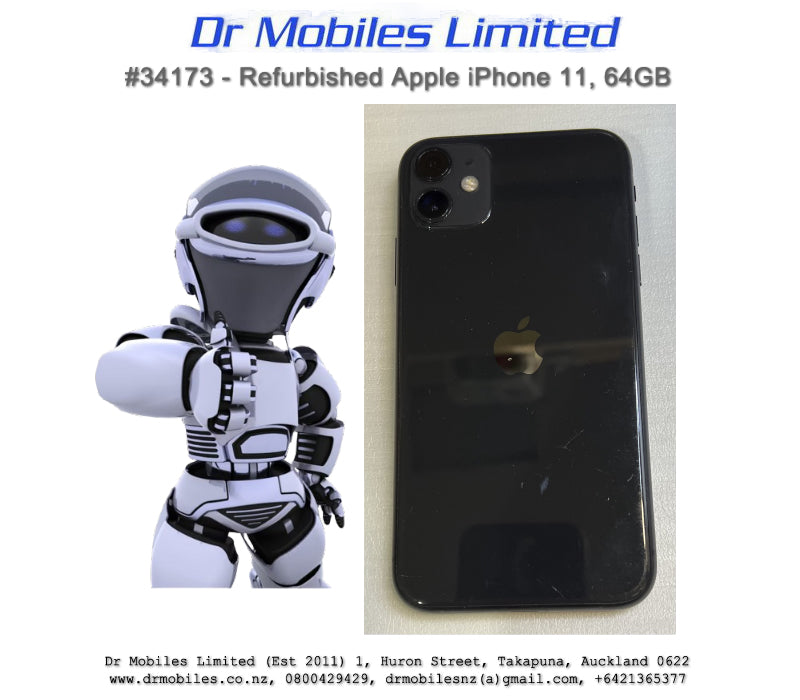 Refurbished Apple iPhone 11, 64GB Space Gray. Dr Mobiles Limited, Auckland