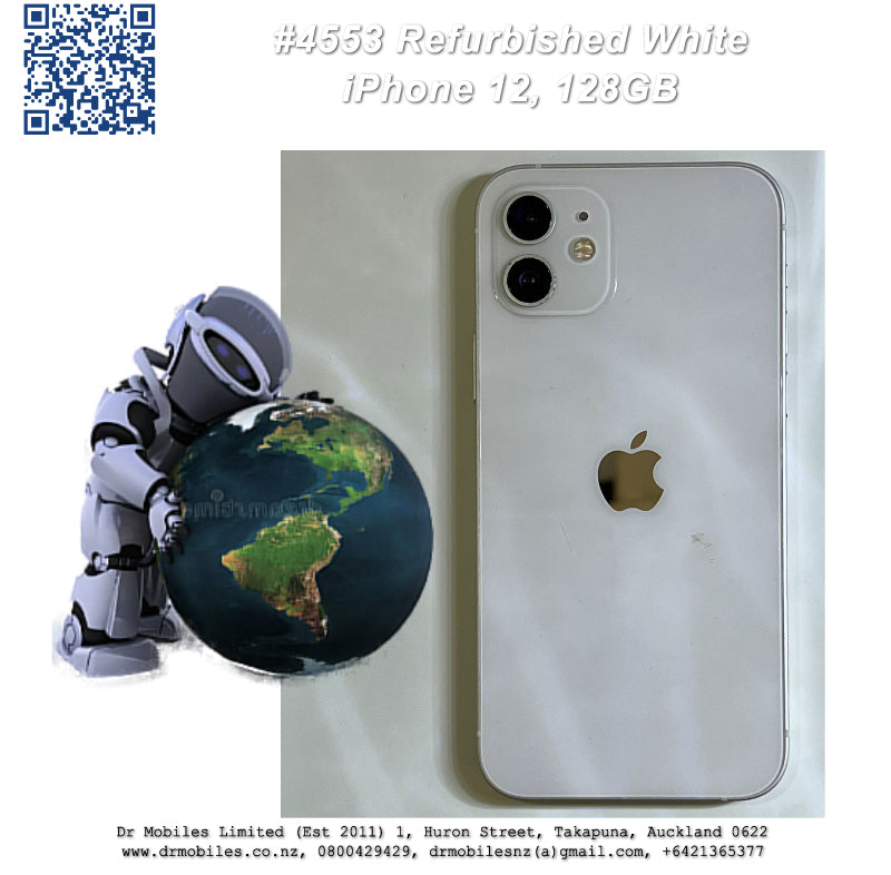 #4553 Refurbished Apple iPhone 12, 128GB, North Shore, Takapuna