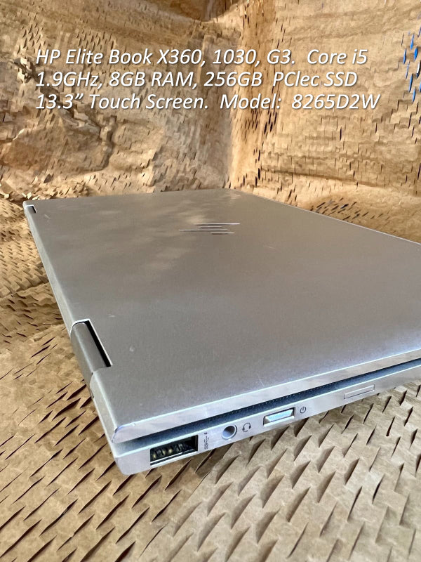 HP EliteBook X360, 1030, G3 Laptop Core i5 1.9GHz SSD