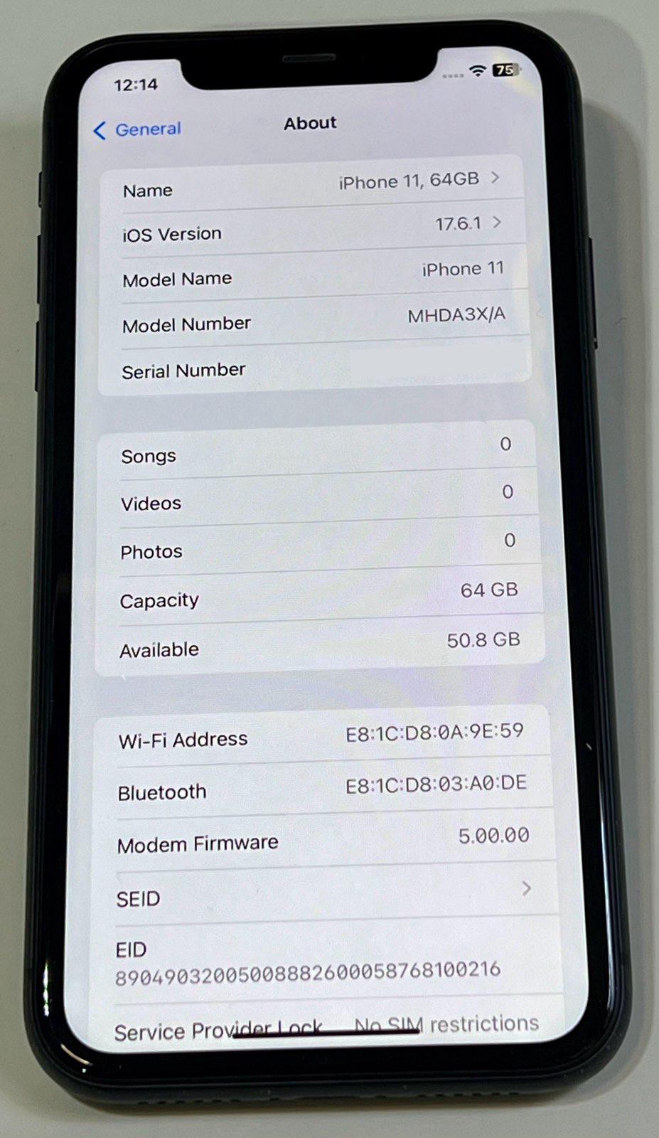 Refurbished Apple iPhone 11, 64G, Space Grey