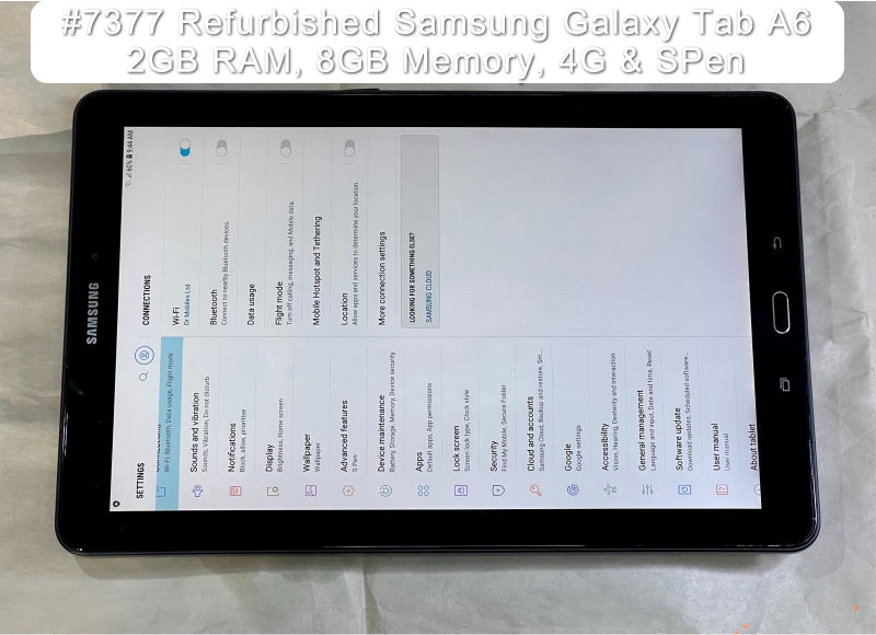 Refurbished Galaxy Tab A6 SM-P585Y Tablet, 4G, S Pen, Takapuna