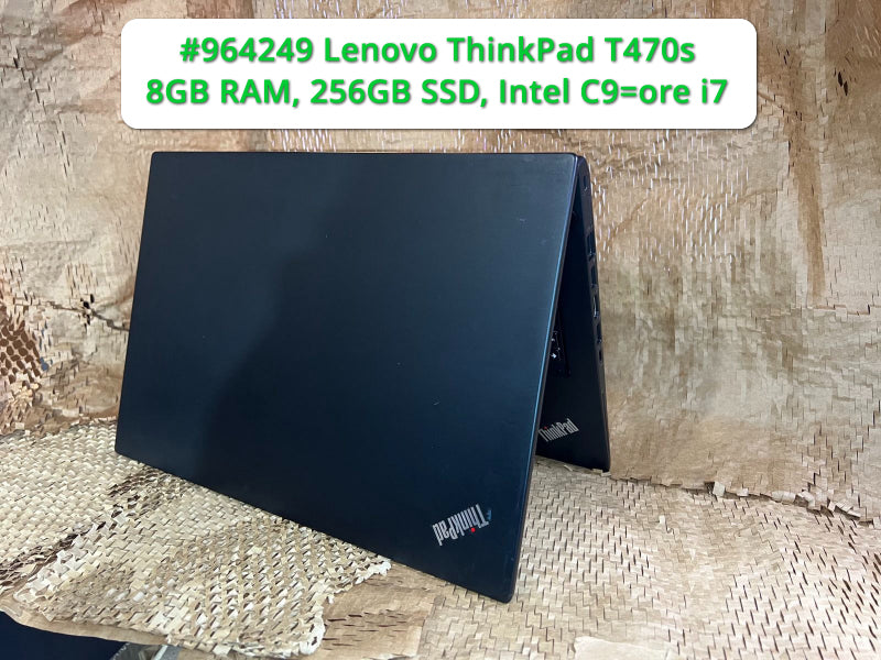Lenovo Think Pad T470s, 8GB RAM, 256GB SSD, Core i7, used laptop computer