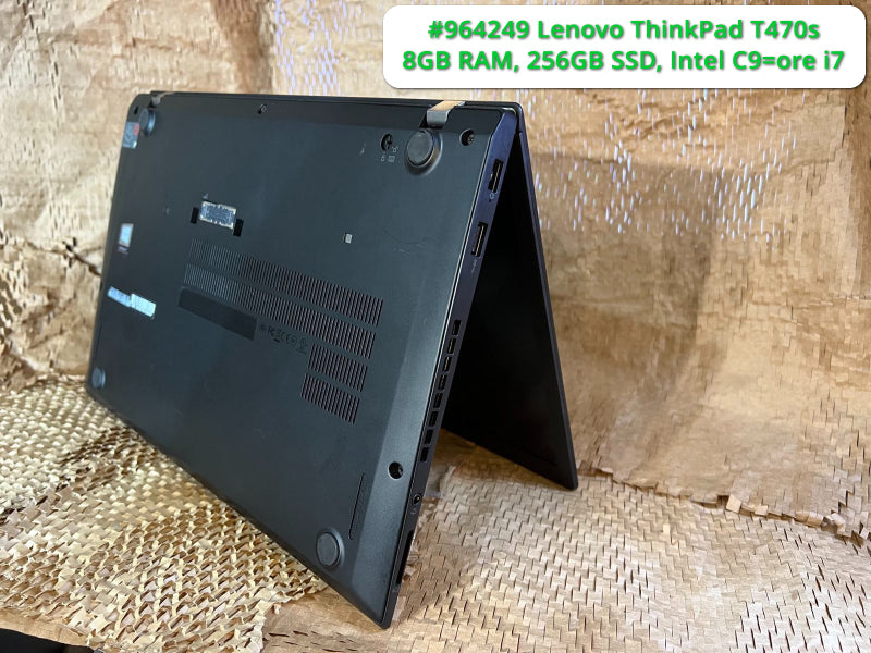 Lenovo Think Pad T470s, 8GB RAM, 256GB SSD, Core i7, used laptop computer