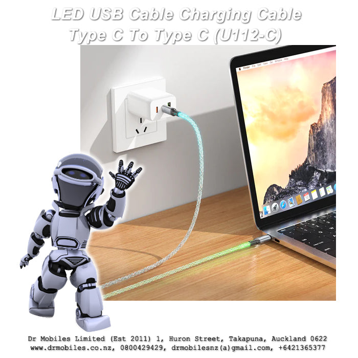 LED USB Cable Charging Cable Type C To Type C (U112-C)