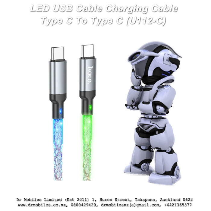 LED USB Cable Charging Cable Type C To Type C (U112-C)
