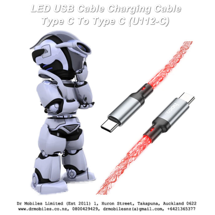 LED USB Cable Charging Cable Type C To Type C (U112-C)