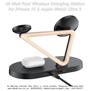 48 Watts, 3-in-1 Fast Wireless Charging Station fo iPhone 15, Apple Watch Ultra 2