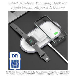 Wireless 3-in-1 Charging Dock for Apple Watch & iPhone Charger, Qi, Hoco CW24