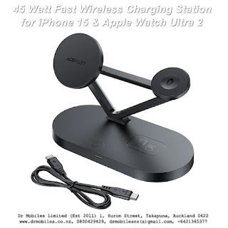 48 Watts, 3-in-1 Fast Wireless Charging Station fo iPhone 15, Apple Watch Ultra 2