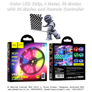 Color LED Strip, 4 Meter, 20 Modes with 20 Modes and Remote Controller