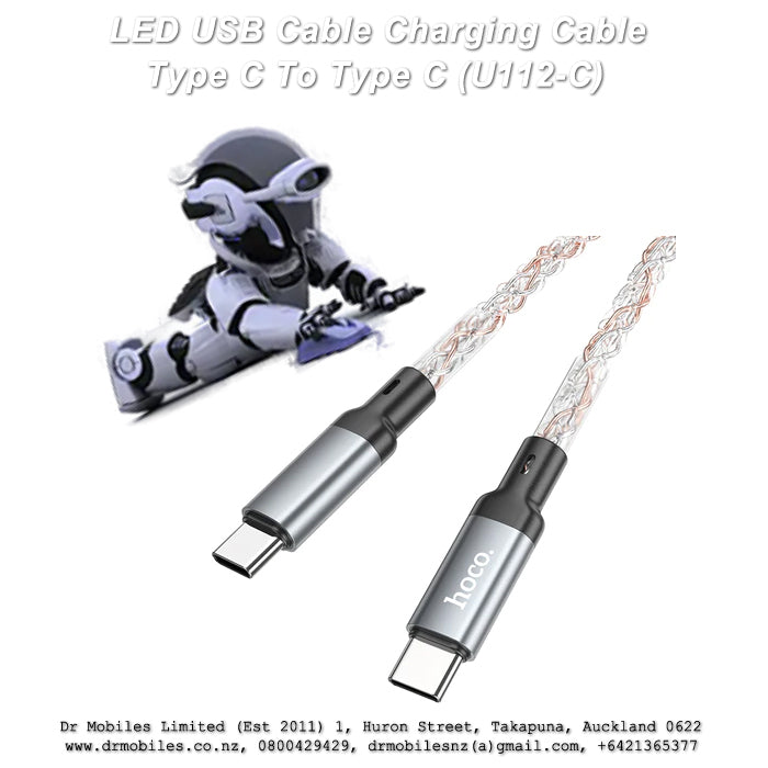 LED USB Cable Charging Cable Type C To Type C (U112-C)