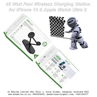 48 Watts, 3-in-1 Fast Wireless Charging Station fo iPhone 15, Apple Watch Ultra 2