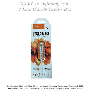 3 Amp Fast Charge Cable USB A to Apple Lightning - D40
