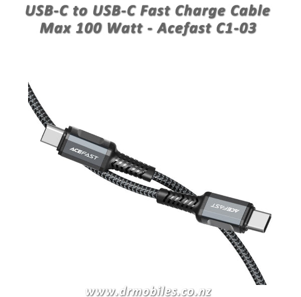 USB-C to USB-C 60W Fast Data/Charging Cable, Acefast C1-03