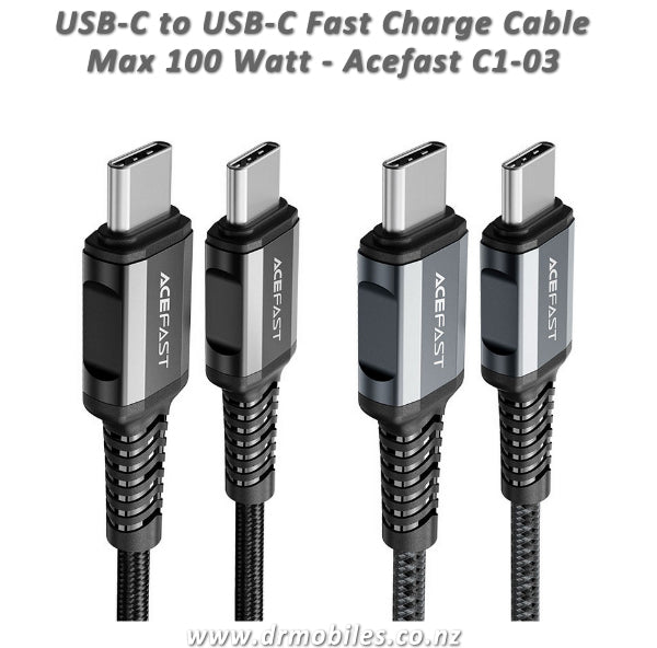 USB-C to USB-C 60W Fast Data/Charging Cable, Acefast C1-03