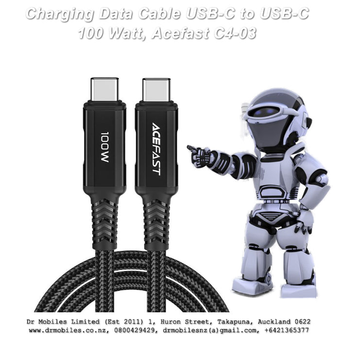 100 Watt, 5 Amp, USB-C to USB-C Charging Cable, 2 Meters. Acefast C4-03