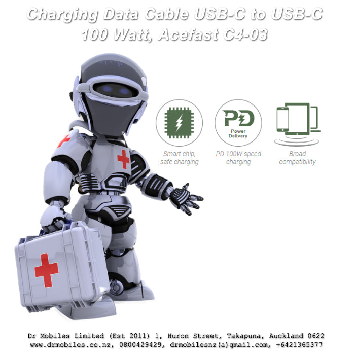 100 Watt, 5 Amp, USB-C to USB-C Charging Cable, 2 Meters. Acefast C4-03