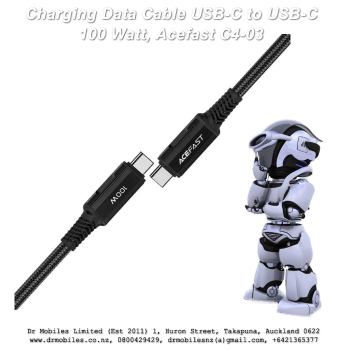 100 Watt, 5 Amp, USB-C to USB-C Charging Cable, 2 Meters. Acefast C4-03