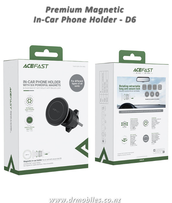 Premium Magnetic Air Vent Phone Holder - AceFast D6