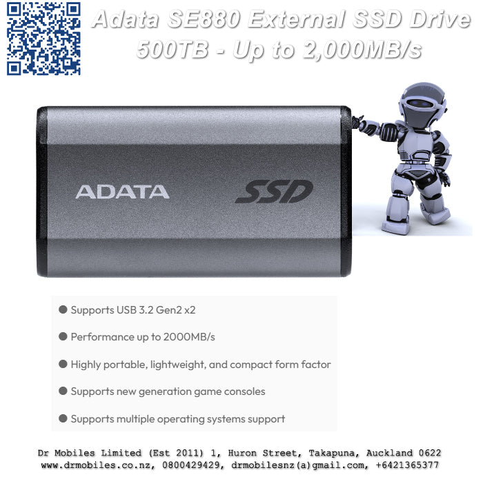 Adata SE880 External SSD Drive 500 TB - Up to 2,000MB/s