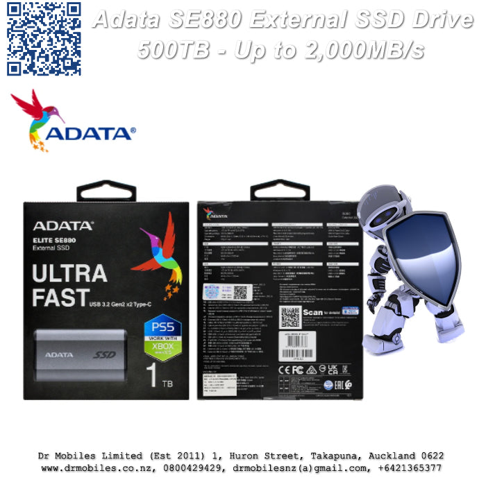 Adata SE880 External SSD Drive 500 TB - Up to 2,000MB/s