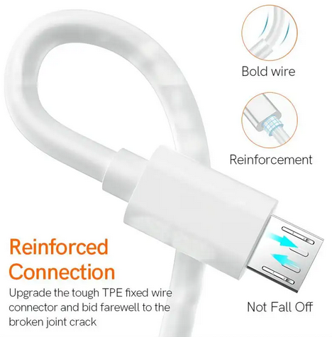 Micro USB Charging Cable Charging Data Cable USB-A to micro Replacement for Android Devices