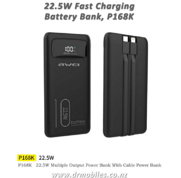 Fast Charge Battery Bank -  10,000mAh,  22.5wAwai P168K