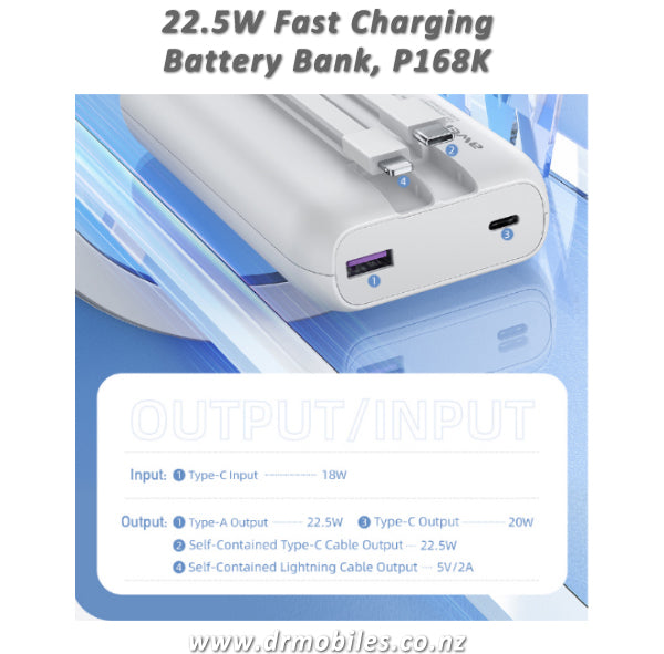 Fast Charge Battery Bank - 10,000mAh, 22.5wAwai P168K