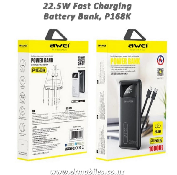 Fast Charge Battery Bank - 10,000mAh, 22.5wAwai P168K