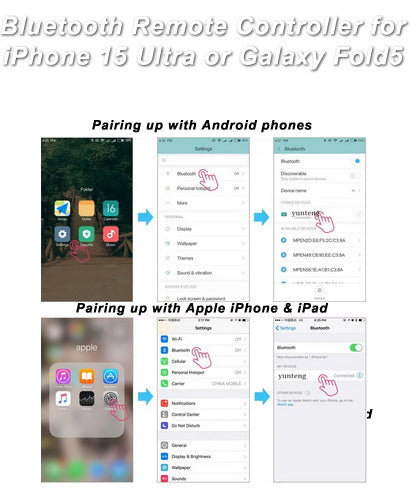 Bluetooth Remote Control Keychain for iPhone, iPad, tablets, YT31