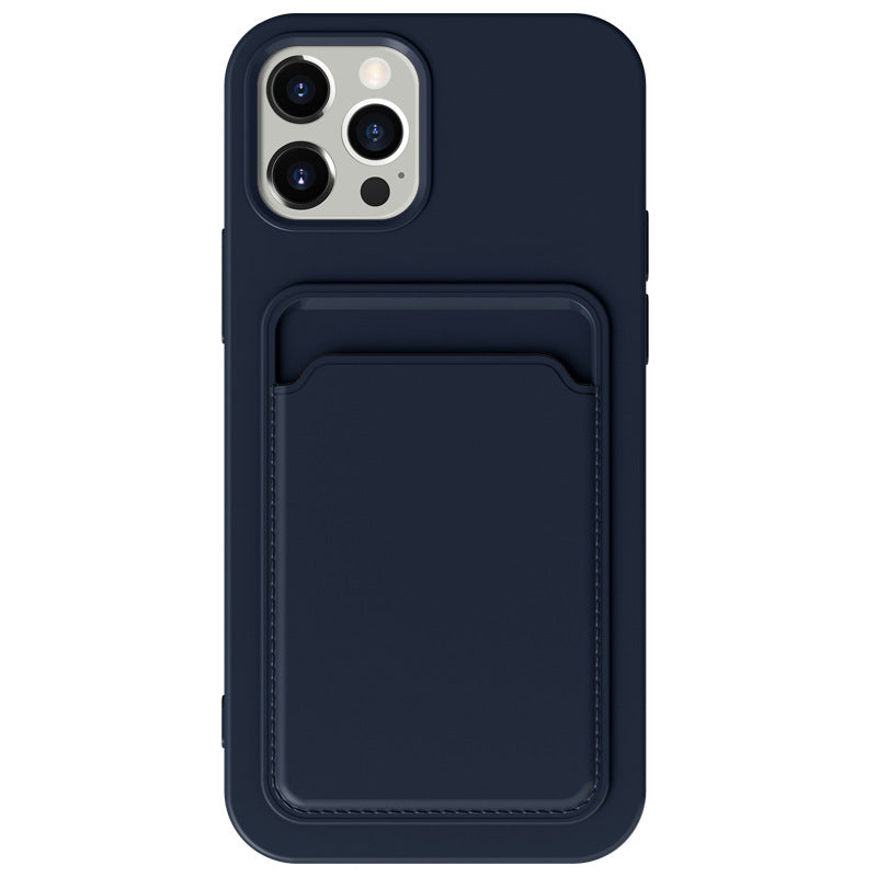 Card Holder Silicone Case for iPhone Black