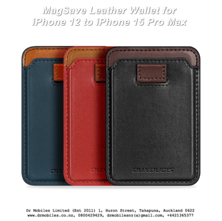 MagSave Leather Wallet for iPhone 12 to iPhone 15 Pro Max