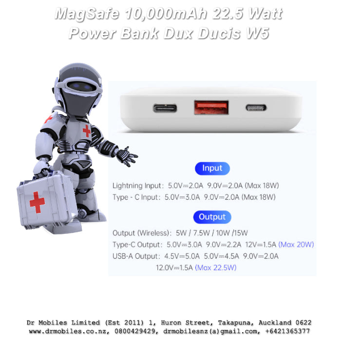 MagSafe 10,000mAh 22.5Watt Power Bank Duc Ducis, W5