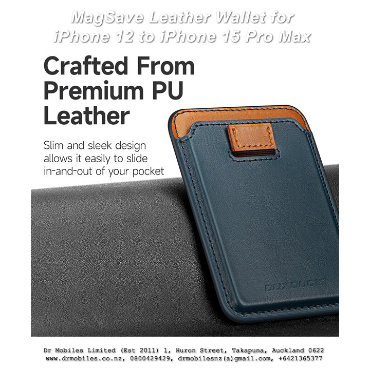 MagSave Leather Wallet for iPhone 12 to iPhone 15 Pro Max