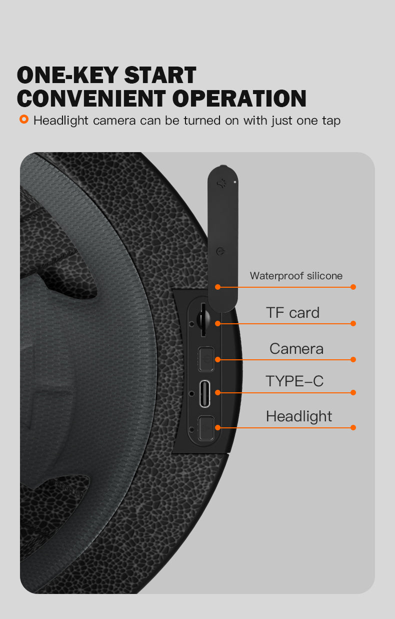 Foxwear V6 Pro 4K HD Anti-Shake Video Recorder Cycling Bike Smart Helmet