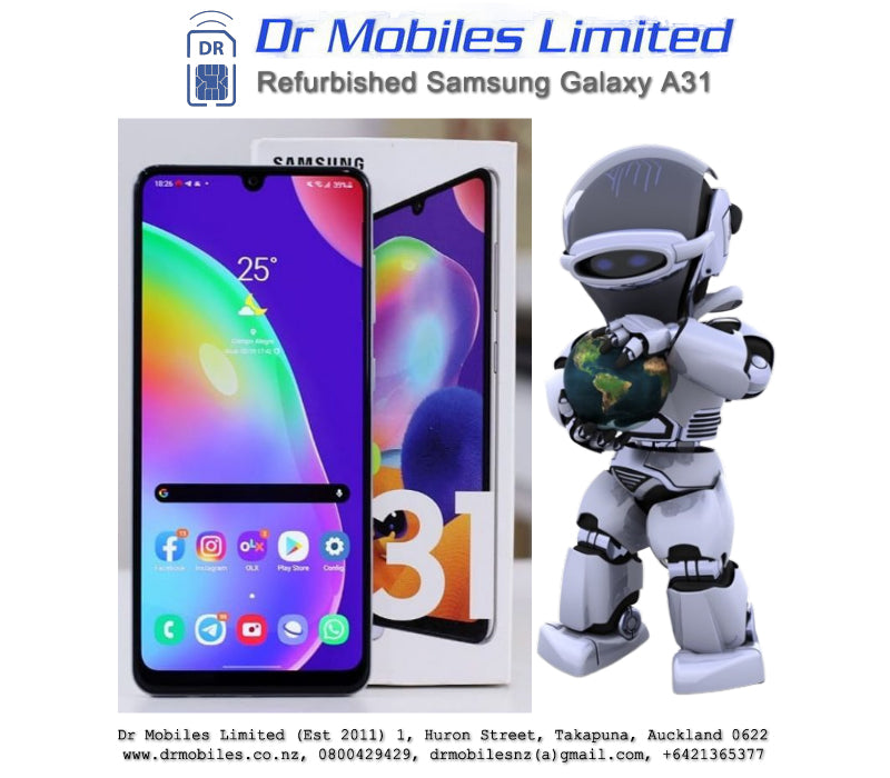 Refurbished Samsung Galaxy A31 Phone.  Dual-SIM, 128GB Memory