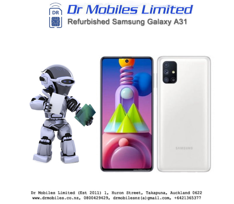 Refurbished Samsung Galaxy A31 Phone.  Dual-SIM, 128GB Memory