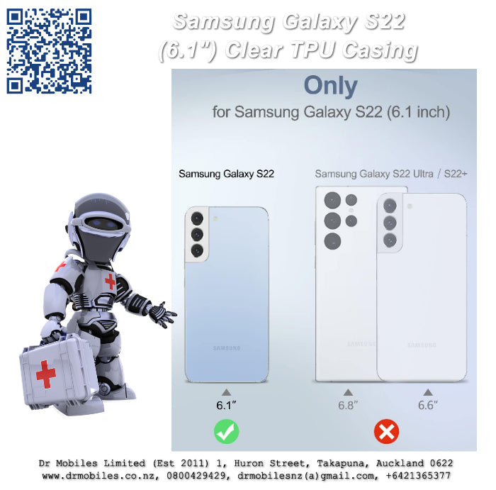 Galaxy S22 Clear TPU (6.1") Protective Thin Case