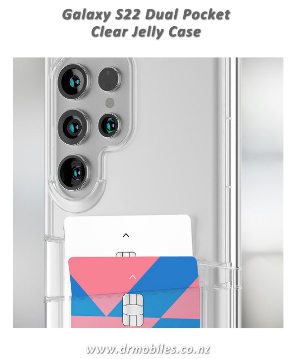 Samsung Galaxy S22 - Dual Pocket Jelly Clear Case TPU - Mercury Goospery Mobile Case