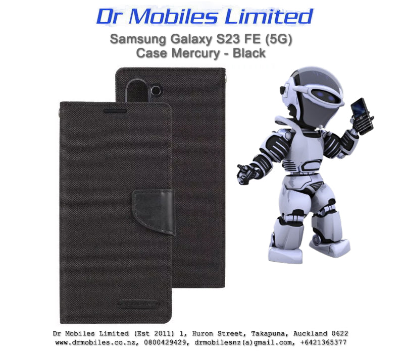 Mercury Goospery Samsung Galaxy S23 FE (5G) Canvas Case Shockproof - Black