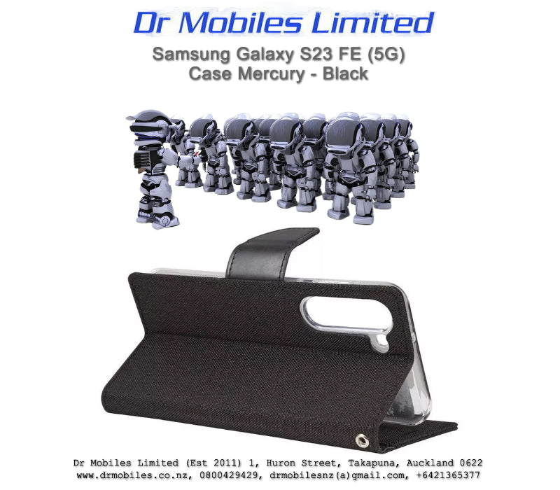 Mercury Goospery Samsung Galaxy S23 FE (5G) Canvas Case Shockproof - Black