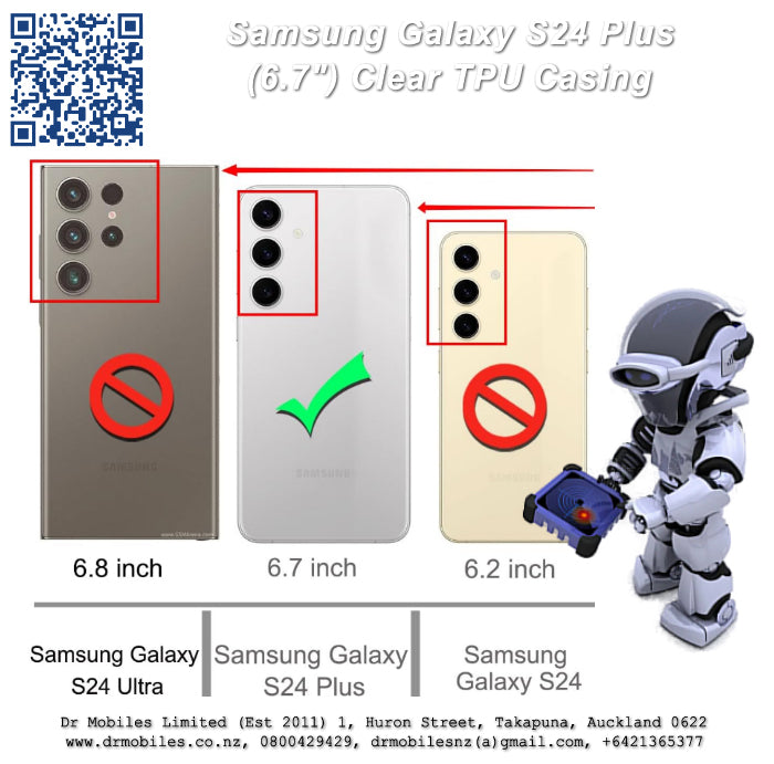 Galaxy S24 Plus Clear TPU (6.7") Protective Case